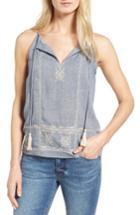 Women's Thml Embroidered Split Neck Halter Top