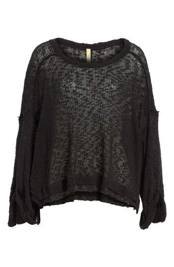 Women's Free People Island Girl Hacci Tee, Size - Black