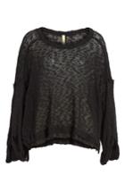 Women's Free People Island Girl Hacci Tee, Size - Black