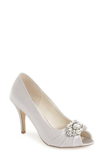 Women's Pink Paradox London 'tender' Open Toe Pump M - Metallic