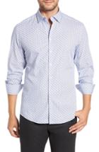 Men's Stone Rose Trim Fit Sport Shirt, Size - White