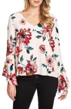 Women's 1.state Print Cascade Sleeve Blouse, Size - Pink