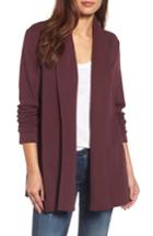 Women's Caslon Shawl Collar Cardigan - Burgundy