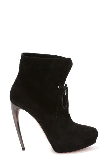 Women's Alexander Mcqueen Lace Up Bootie Us / 40eu - Black