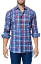 Men's Maceoo Luxor Check Sport Shirt (l) - Blue