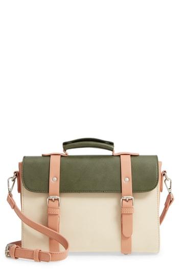 Pixie Mood Elli Large Faux Leather Satchel - Brown