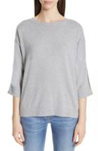 Women's Fabiana Filippi Boatneck Cashmere Blend Sweater Us / 38 It - Grey