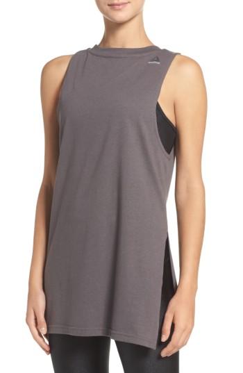 Women's Reebok Cutout Tank - Grey