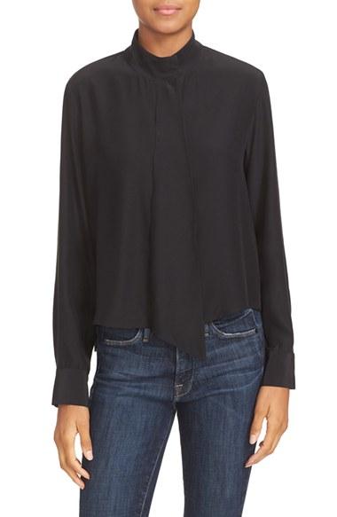 Women's Frame Crop Silk Blouse