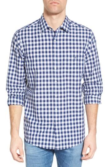 Men's Rodd & Gunn Wallace Floral Check Sport Shirt - Blue