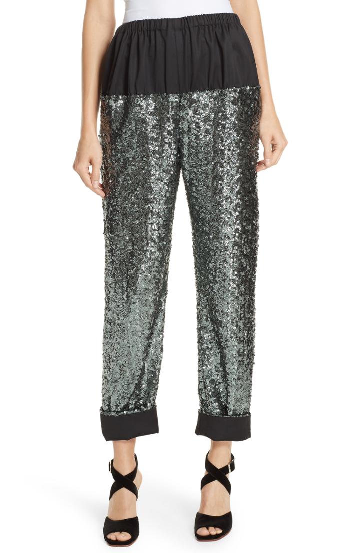 Women's Rachel Comey Tremble Sequin Panel Pants - Metallic