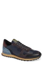 Men's Valentino Garavani Camo Rockrunner Sneaker Us / 42eu - Blue