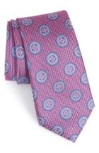 Men's Nordstrom Men's Shop Romano Medallion Silk Tie, Size - Pink