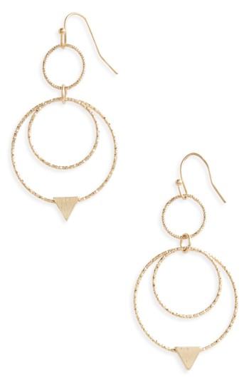 Women's Canvas Double Hoop Earrings