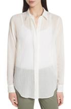 Women's Theory Essential Button-down Cotton Shirt - White