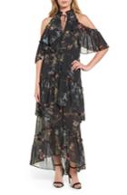 Women's Afrm London Cold Shoulder Maxi Dress - Black