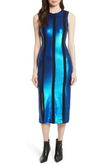 Women's Diane Von Furstenberg Sequin Panel Midi Dress - Blue