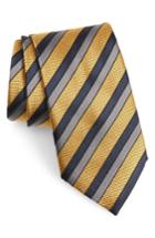 Men's Brioni Jacquard Stripe Silk Tie, Size - Blue