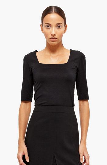Women's Akris Punto Square Neck Jersey Tee
