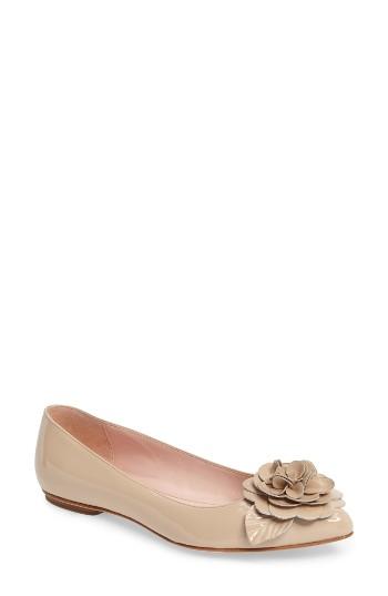 Women's Kate Spade New York Ellie Pointy Toe Flat M - Beige