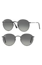 Men's Ray-ban Phantos 50mm Round Sunglasses - Black
