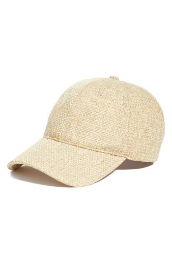 Women's Treasure & Bond Straw Baseball Cap - Brown