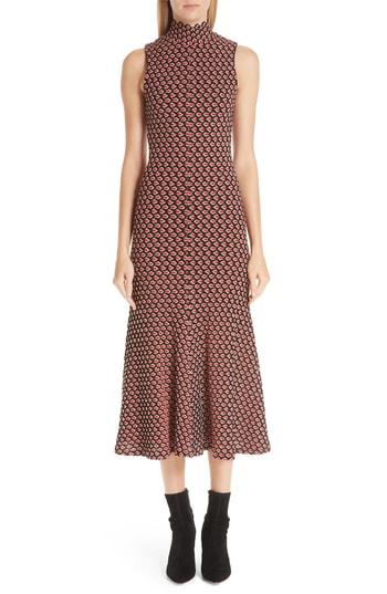 Women's Beaufille Sleeveless Crochet Trumpet Dress - Red