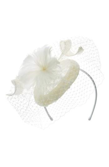 Women's Nordstrom Veil Fascinator Headband - Ivory