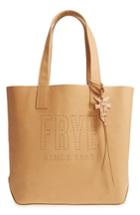 Frye Carson Perforated Logo Leather Tote - Yellow