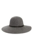Women's Halogen Refined Wide Brim Felt Floppy Hat - Grey