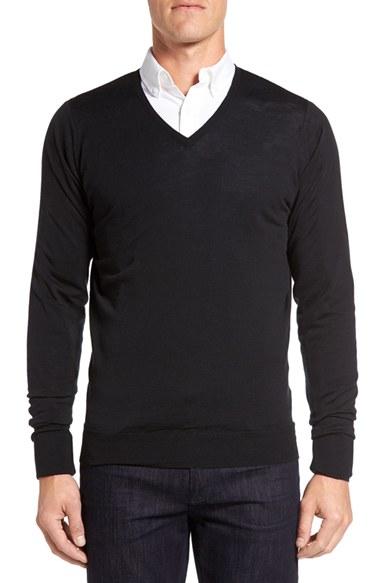 Men's John Smedley 'bobby' Easy Fit V Neck Wool Sweater