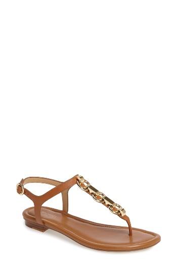 Women's Michael Michael Kors Mahari T-strap Sandal M - Brown