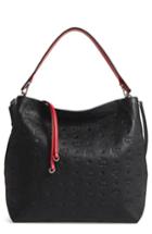 Mcm Klara Monogrammed Leather Hobo Bag - Beige