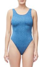 Women's Good Body Khlo Denim Bodysuit - Blue