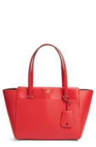 Tory Burch Small Parker Leather Tote - Red