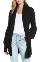 Women's Hinge Longline Cardigan, Size - Black