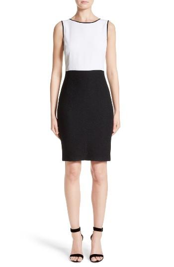 Women's St. John Collection Cady Bodice Clair Knit Dress - White