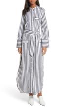 Women's Equipment Britten Stripe Cotton Maxi Dress - White