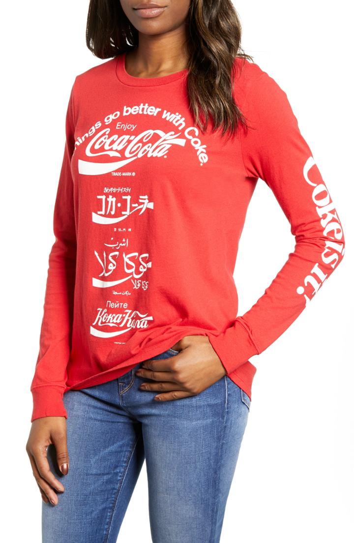 Women's Lucky Brand Coca Cola Language Tee - Red