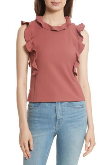 Women's Rebecca Taylor Ruffle Suit Top - Red