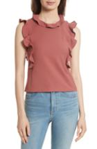 Women's Rebecca Taylor Ruffle Suit Top - Red