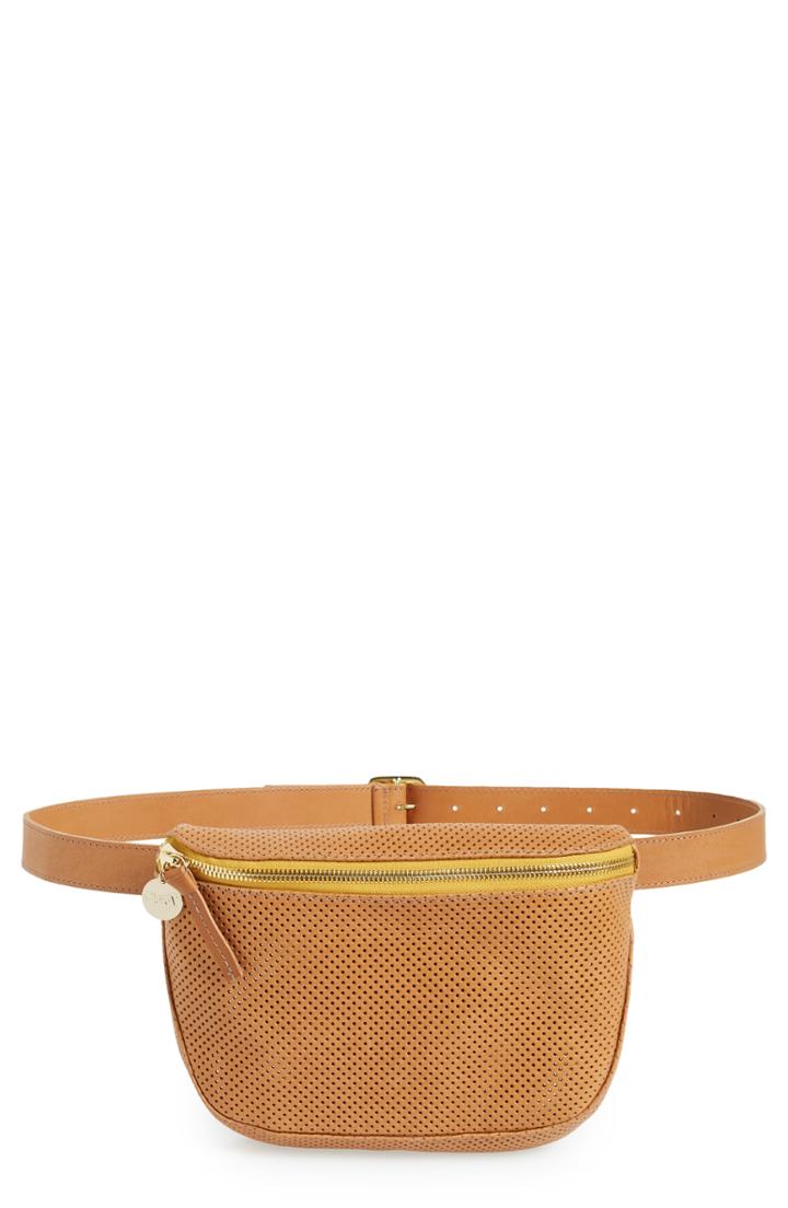 Clare V. Perforated Leather Supreme Fanny Pack -