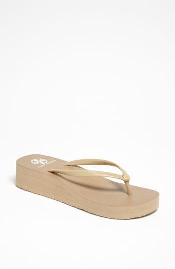 Women's Tory Burch Flip Flop M - Beige