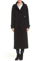 Petite Women's Gallery Full Length Hooded Nepage Raincoat P - Black