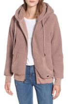 Women's Marc New York Teddy Fleece Zip Jacket - Red