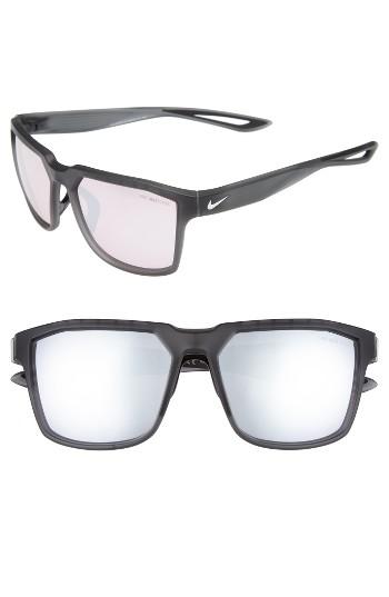 Men's Nike Bandit R 59mm Sunglasses - Matte Dark Anthracite/ White