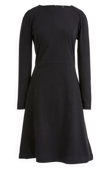 Women's J.crew 365 Knit Fit & Flare Dress - Black