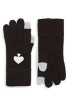 Women's Kate Spade New York Solid Spade Gloves, Size - Black