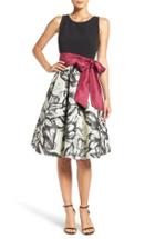 Women's Eliza J Print Fit & Flare Dress - Black