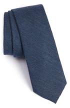 Men's Calibrate Melange Woven Skinny Tie, Size - Blue